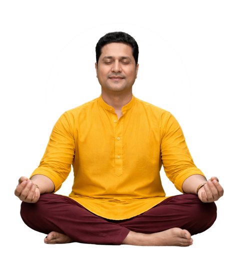 Parikshit Jobanputra meditating